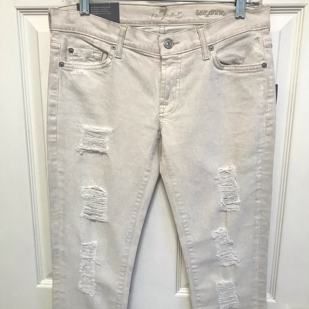 7 For All Mankind Light Wash Skinny Jeans - Picture 5 of 16